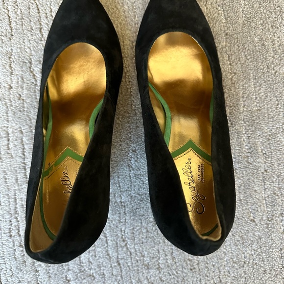 Seychelles Black suede heels size 9 - Picture 2 of 12